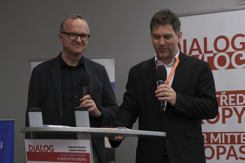 Dr. Albert-Peter Rethmann und Doc. Dr. Matěj Spurný, die beiden Vorsitzenden der Veranstalter, bei ihrem Schlusswort