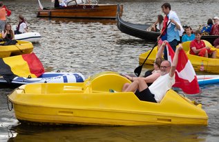 Europa-Happening auf der Moldau